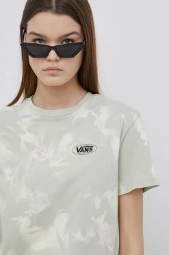 Γυναικεία Κοντομάνικο Vans - Βαμβακερό μπλουζάκι ανοιχτό πράσινο -Vans Κατάστημα unnamed file 3328