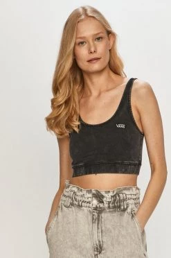 Γυναικεία Κοντομάνικο Vans - Top μαύρο