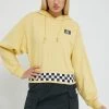 Γυναικεία Χωρίς φερμουάρ Βαμβακερή μπλούζα Vans χρώμα: κίτρινο, με κουκούλα -Vans Κατάστημα unnamed file 350