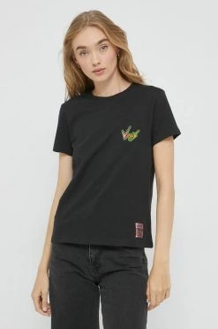 Γυναικεία Κοντομάνικο Βαμβακερό μπλουζάκι Vans Stranger Things , χρώμα: μαύρο -Vans Κατάστημα unnamed file 357