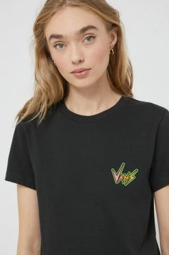 Γυναικεία Κοντομάνικο Βαμβακερό μπλουζάκι Vans Stranger Things , χρώμα: μαύρο -Vans Κατάστημα unnamed file 358