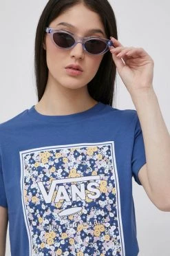 Γυναικεία Κοντομάνικο Βαμβακερό μπλουζάκι Vans μπλε -Vans Κατάστημα unnamed file 3582