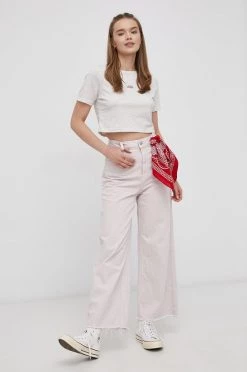 Γυναικεία Κοντομάνικο Μπλουζάκι Vans χρώμα: γκρι