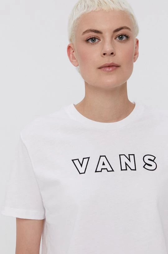 Γυναικεία Κοντομάνικο Βαμβακερό μπλουζάκι Vans άσπρο 3 Γυναικεία Κοντομάνικο Βαμβακερό μπλουζάκι Vans άσπρο