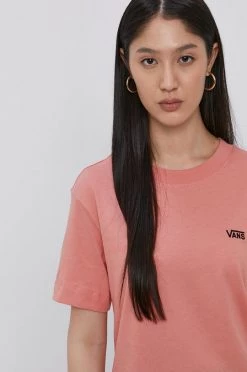 Γυναικεία Κοντομάνικο Βαμβακερό μπλουζάκι Vans ροζ