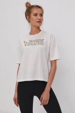 Γυναικεία Κοντομάνικο Μπλουζάκι Vans χρώμα: άσπρο