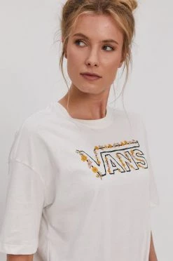 Γυναικεία Κοντομάνικο Μπλουζάκι Vans χρώμα: άσπρο -Vans Κατάστημα unnamed file 3675