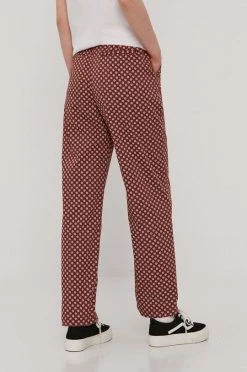 Γυναικεία Υφασμάτινα Παντελόνι Vans χρώμα: καφέ -Vans Κατάστημα unnamed file 3685