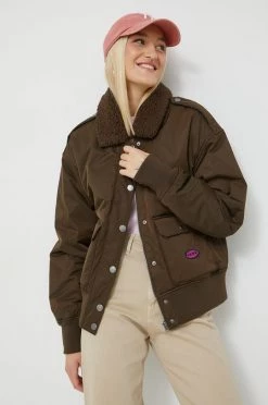 Γυναικεία Κοντά μπουφάν Μπουφάν Bomber Vans X Curren X Knost χρώμα: καφέ