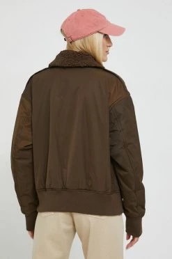 Γυναικεία Κοντά μπουφάν Μπουφάν Bomber Vans X Curren X Knost χρώμα: καφέ -Vans Κατάστημα unnamed file 43