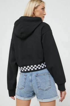 Γυναικεία Χωρίς φερμουάρ Βαμβακερή μπλούζα Vans χρώμα: μαύρο, -Vans Κατάστημα unnamed file 545