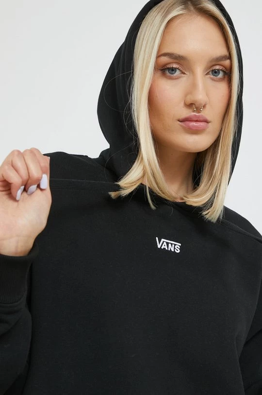 Γυναικεία Χωρίς φερμουάρ Βαμβακερή μπλούζα Vans χρώμα: μαύρο, 6 Γυναικεία Χωρίς φερμουάρ Βαμβακερή μπλούζα Vans χρώμα: μαύρο, - Image 4