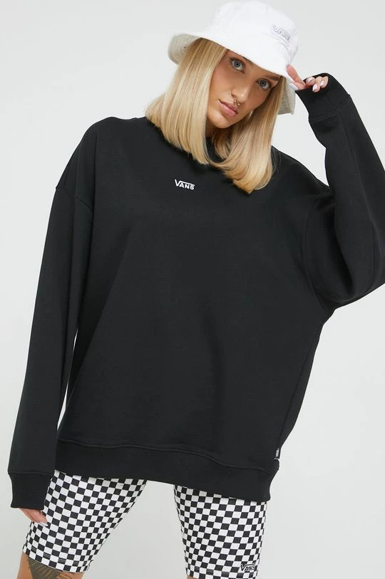 Γυναικεία Χωρίς φερμουάρ Βαμβακερή μπλούζα Vans χρώμα: μαύρο, 3 Γυναικεία Χωρίς φερμουάρ Βαμβακερή μπλούζα Vans χρώμα: μαύρο,