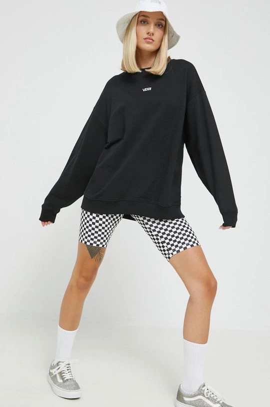 Γυναικεία Χωρίς φερμουάρ Βαμβακερή μπλούζα Vans χρώμα: μαύρο, 4 Γυναικεία Χωρίς φερμουάρ Βαμβακερή μπλούζα Vans χρώμα: μαύρο, - Image 2