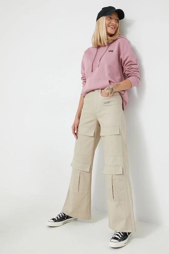 Γυναικεία Χωρίς φερμουάρ Βαμβακερή μπλούζα Vans χρώμα: ροζ, 4 Γυναικεία Χωρίς φερμουάρ Βαμβακερή μπλούζα Vans χρώμα: ροζ, - Image 2