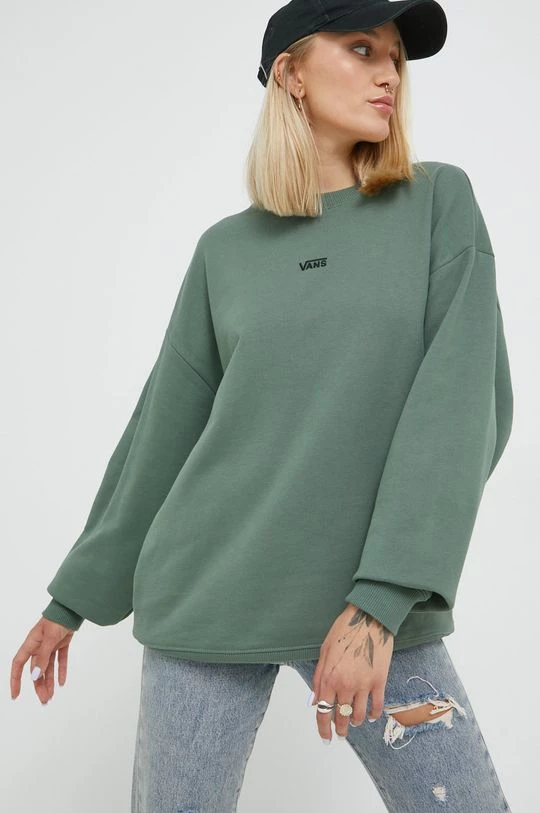Γυναικεία Χωρίς φερμουάρ Βαμβακερή μπλούζα Vans χρώμα: πράσινο, 3 Γυναικεία Χωρίς φερμουάρ Βαμβακερή μπλούζα Vans χρώμα: πράσινο,