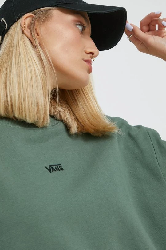 Γυναικεία Χωρίς φερμουάρ Βαμβακερή μπλούζα Vans χρώμα: πράσινο, 6 Γυναικεία Χωρίς φερμουάρ Βαμβακερή μπλούζα Vans χρώμα: πράσινο, - Image 4