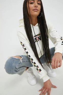 Γυναικεία Χωρίς φερμουάρ Βαμβακερή μπλούζα Vans χρώμα: μπεζ,