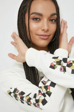 Γυναικεία Χωρίς φερμουάρ Βαμβακερή μπλούζα Vans χρώμα: μπεζ, -Vans Κατάστημα unnamed file 646