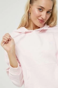 Γυναικεία Χωρίς φερμουάρ Βαμβακερή μπλούζα Vans χρώμα: ροζ, με κουκούλα -Vans Κατάστημα unnamed file 926