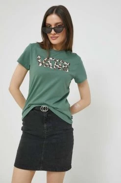 Γυναικεία Κοντομάνικο Βαμβακερό μπλουζάκι Vans χρώμα: πράσινο -Vans Κατάστημα unnamed file 941